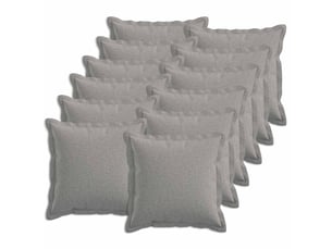 Lot de 12 coussins, coussins décoratifs houten gris nuage lin synthétique cf56463