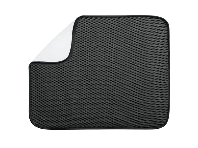  Tapis égouttoir à vaisselle polyester gris 45 x 40cm  - Conforama C
