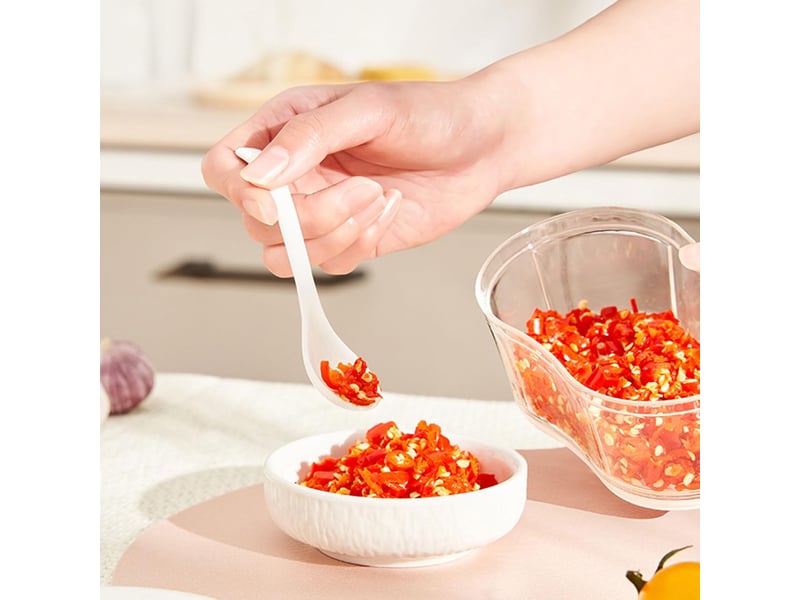  Hachoir à ail manuel à pousser à la main, hachoir à légumes portable pour la cuisine à la maison, outil de cuisine  - Conforama C