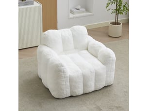Fauteuil fixe <strong>MODENVIE</strong> <strong></strong> Velours blanc vendu A l'unité