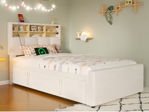 Lit gigogne 90x200 cm LEYTN coloris beige