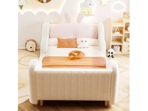 Lit simple 90x200 cm HAVRYA coloris blanc