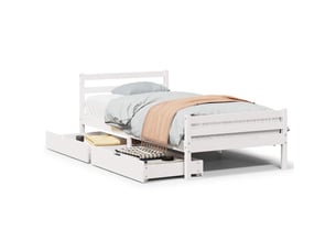 Lit simple 100x200 cm coloris blanc