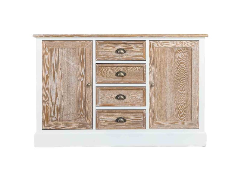  Buffet en bois marron 124x40x80 cm h  - Conforama C