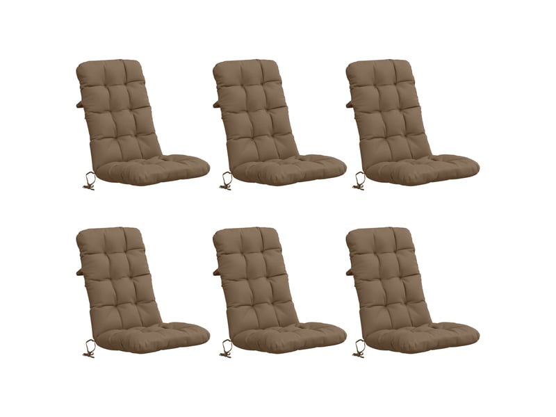  Lot de 6 coussins de chaise à dossier haut vianen cf59401  - Conforama A
