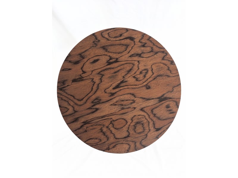  Table d'appoint - ensemble de 2 tables basses rondes gigognes, brun foncé, table d'appoint ronde en forme de souche d'arbre  - Conforama A