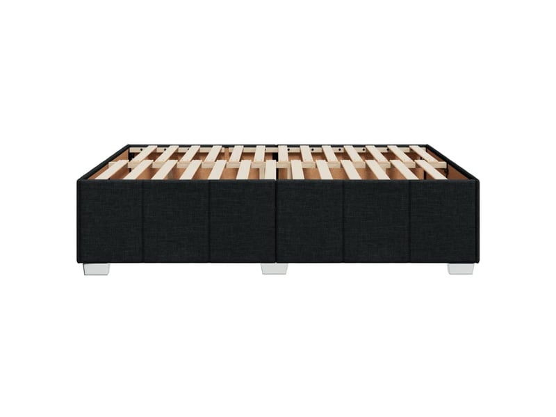  Lit double- lit adulte -  cadre de lit sans matelas noir 160x200 cm tissu  - Conforama D