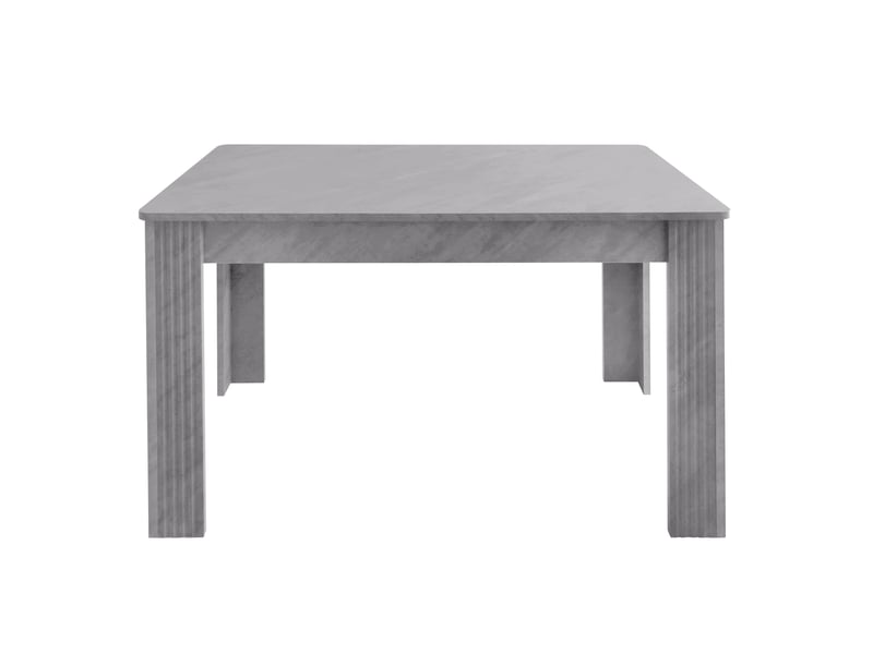 Table à manger moderne effet béton, rectangulaire, 4 pieds, aspect chêne, robuste, multifonctionnelle - Conforama A