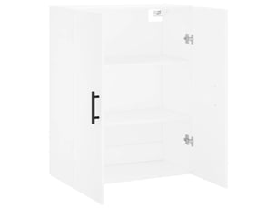 Armoire murale blanche 69,5 x 34 x 90 cm design élégant rangement pratique style moderne en bois d'ingénierie blanc 02_0048596