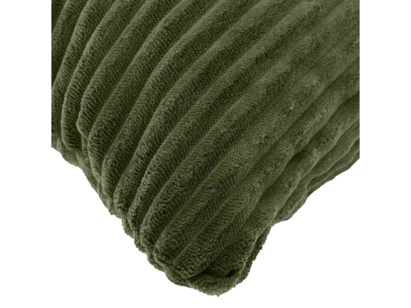 Lot de 2 housses de coussin heerlen vert 35 x 35 cm velours côtelé cf49481 - Conforama D