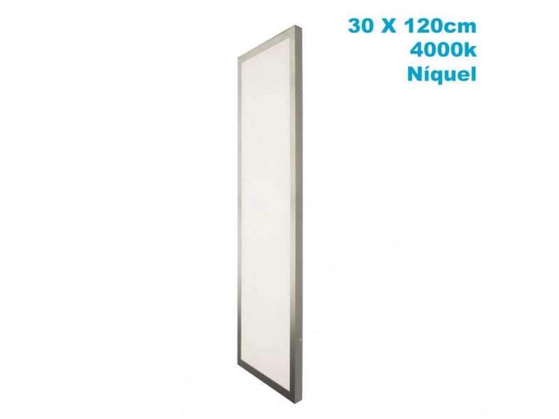  Plafonnier led abrila plano 72 w 6120 lm 4000 k argenté 3,5 x 30 x 120 cm 150691203 - Conforama A