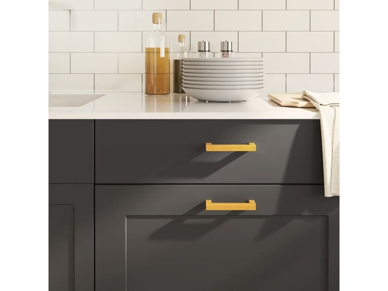  Bouton d'armoire vidaxl, 96 mm, doré  - Conforama B