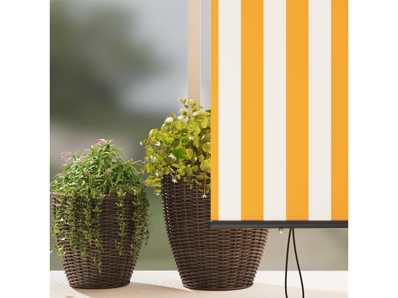  Store enrouleur, store à rouleau blanc et orange 180 x 250 cm tissu et aluminium cf44954  - Conforama D