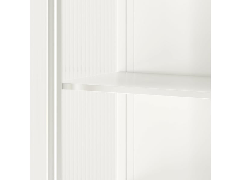  Meuble rangement mural 70x23x60 cm, buffet étroit à deux portes avec verre trempé, idéal pour petite entrée  - Conforama D
