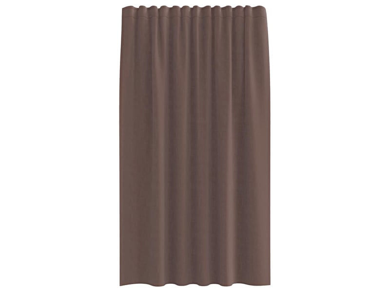  Lot de 2 rideaux en voile, voilages avec passants marron cf44447  - Conforama D