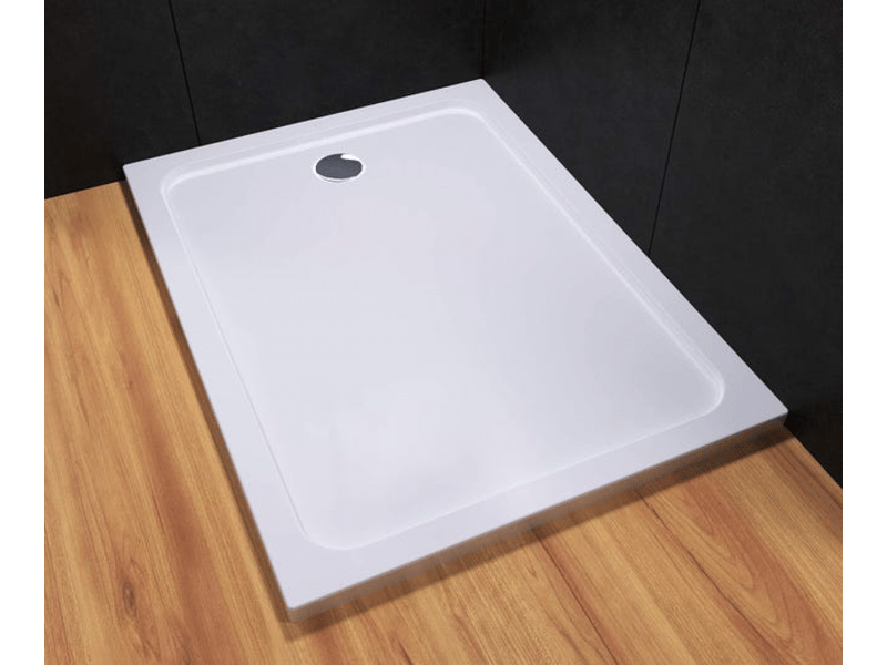  Bonde de douche extra plate de 90 mm, kit de trou d'écoulement pour receveur de douche, siphon de douche avec système anti-odeurs  - Conforama D