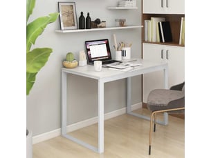 Bureau gaming 110 cm coloris blanc