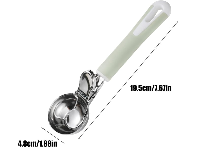  Cuillère à glace - acier inoxydable anti-adhésif résistant au gel,forme boule pour cuisines pâtisseries desserts préparation de boulettes pâte  - Conforama E