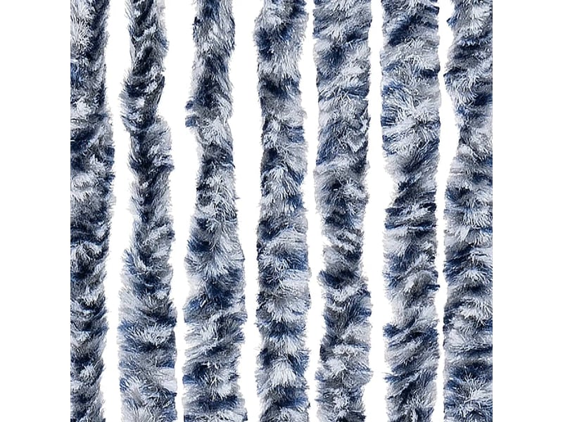  Rideau anti-mouches, moustiquaire bleu et blanc 100x230 cm chenille cf43514  - Conforama E