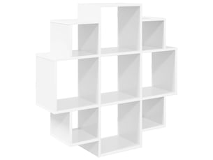 Étagère murale, étagère suspendue blanc 90 x 25 x 90 cm bois d'ingénierie cf42050