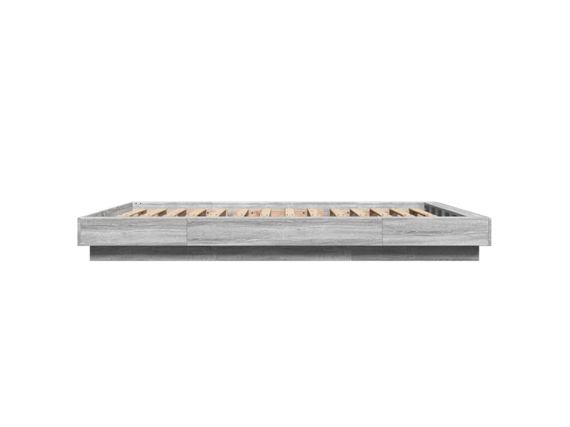  Lit double- lit adulte -  cadre de lit sans matelas sonoma gris 135x190 cm  - Conforama D