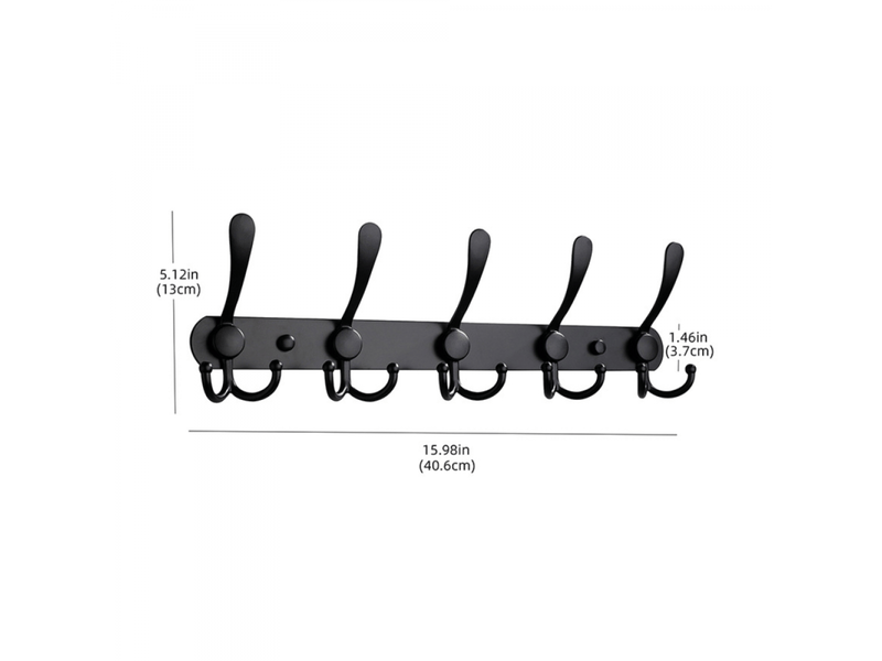  Porte-manteau mural en acier inoxydable, crochet pour serviettes et peignoirs (noir, 1 pièce XLH-ZLS-000316ZLS - Conforama D