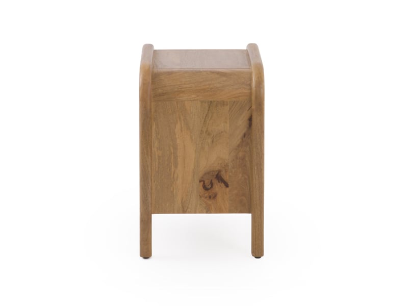  Table de chevet à 1 tiroir en bois massif de manguier  - Conforama E