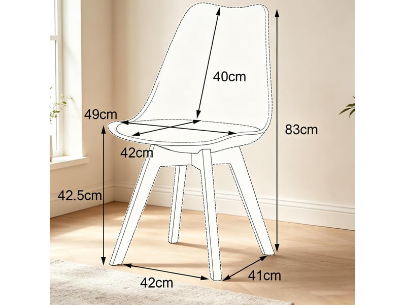  Table à manger ronde 80x80 avec 4 chaises homvra  - Conforama E