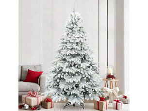 Sapin de noël, arbre de noël artificiel avec 300 led blanc 240 cm pe et pvc cf61231