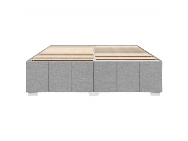  Lit double- lit adulte -  cadre de lit sans matelas gris clair 200x200 cm tissu  - Conforama C