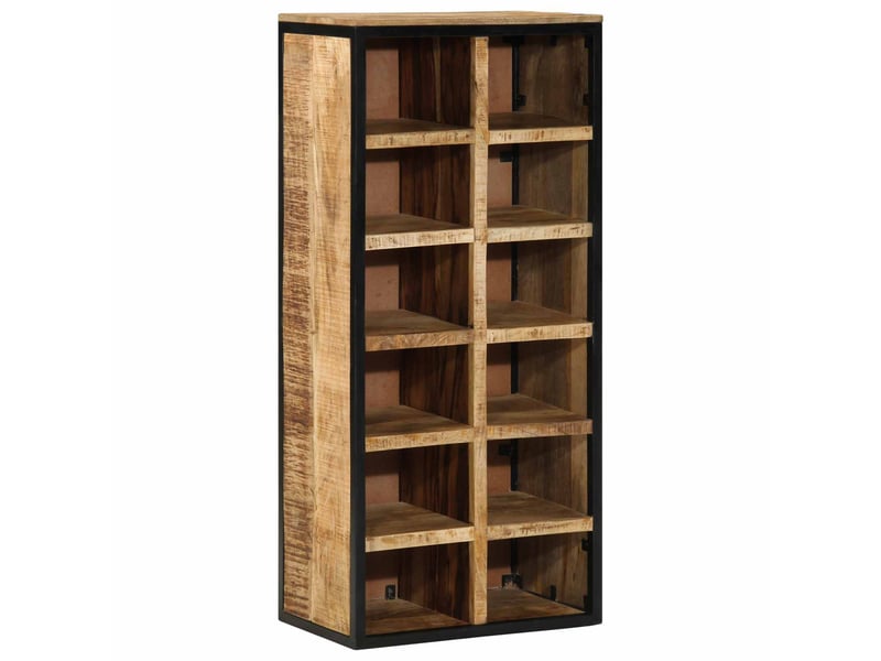  Meuble à chaussure, cabinet à chaussures 50x30x110 cm bois de mangue massif  - Conforama A