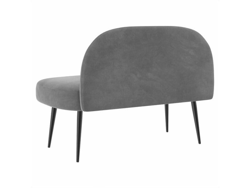  Banc rembourré avec dossier gris foncé 110x60x76 cm velours  - Conforama D