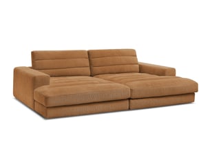 Canapé droit fixe BOBOCHIC SIERRA 4 places Tissu orange