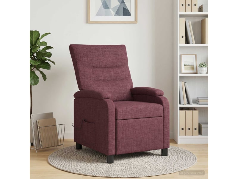 Vidaxl fauteuil de massage inclinable pourpre tissu - Conforama B