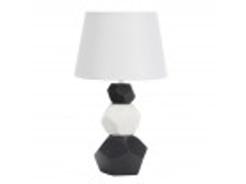  Lampe à poser fabrilamp foz e27 coloris blanc noir 41 x 24 x 24 cm 160571026 - Conforama B