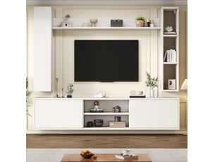 Meuble tv coloris blanc 35 cm <strong>FLORAGRACE</strong>  <strong></strong>