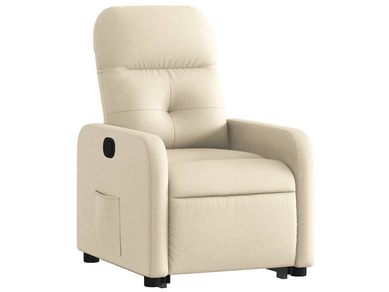  Fauteuil inclinable salon, fauteuil relax crème tissu shl32944  - Conforama D