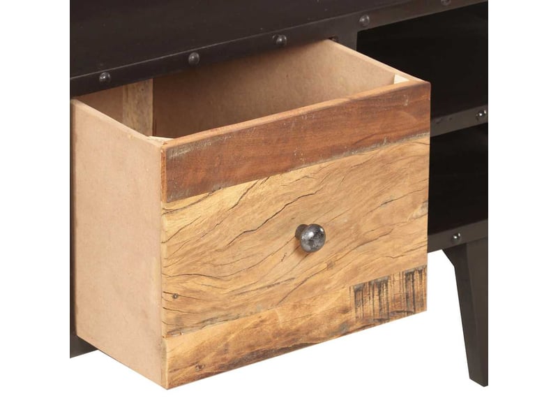  Table basse - table de salon - table à thé 100x50x45 cm bois de récupération massif  - Conforama E