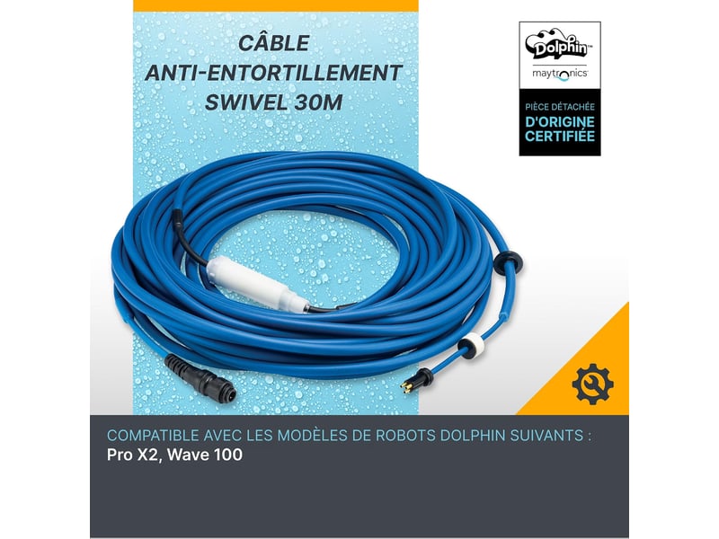  Dolphin - câble anti-entorillement swivel 30m pour robot prox2 wave50 wave100  9995747-diy - 9995747-DIY - Conforama B