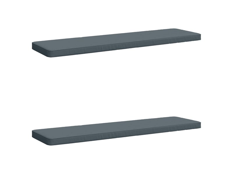 Lot de 2 coussins de banc, coussins d'assise vught 100 % polyester bleu cf57839 - Conforama A