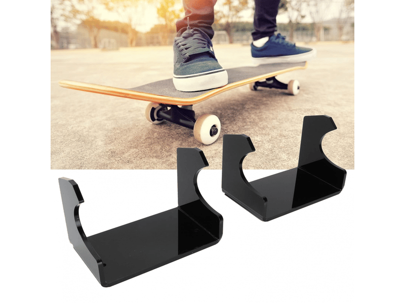  Lot de 2 supports de rangement pour longboard, fixation murale pour chambre et salon (2 pièces, noir)  - Conforama B