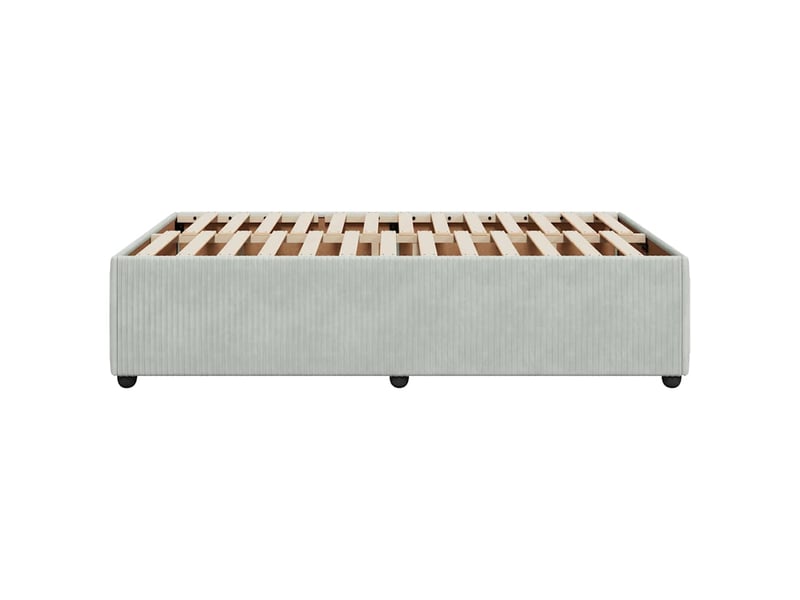 Lit double- lit adulte -  cadre de lit sans matelas gris clair 120x190 cm velours  - Conforama D