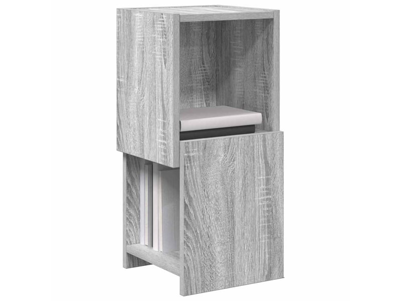 Meuble d'angle, meuble de rangement salon 25,5x25x55cm bois d'ingénierie gris sonoma  - Conforama C