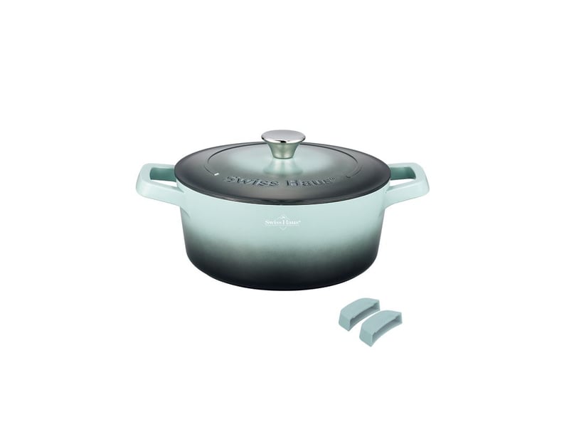  Faitout 28cm avec couvercle 6,3l tous feux dont induction vert swiss haus sh-zc28g  - Conforama A
