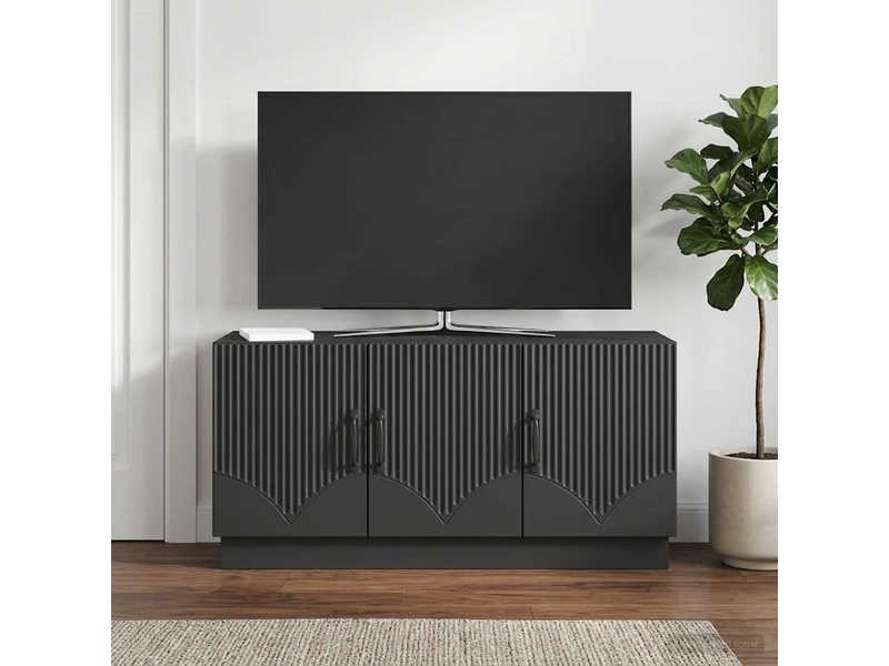  Meuble tv - banc tv - meuble de rangement noir 99 x 34,5 x 47 cm bois d'ingénierie  - Conforama D