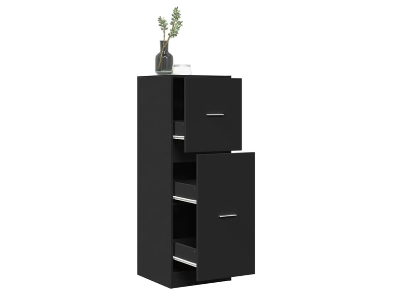  Meuble de rangement, armoire d'apothicaire noir 40x41x118 cm bois d'ingénierie  - Conforama B