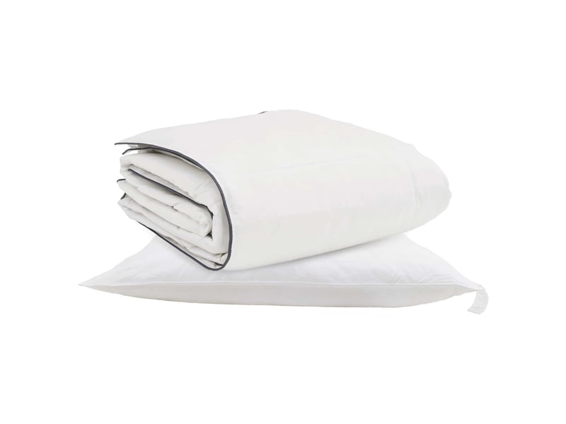  Duvet d'hiver avec oreiller 2 pièces - couette blanc plume de canard  - Conforama A