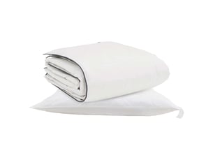 Duvet d'hiver avec oreiller 2 pièces - couette blanc plume de canard