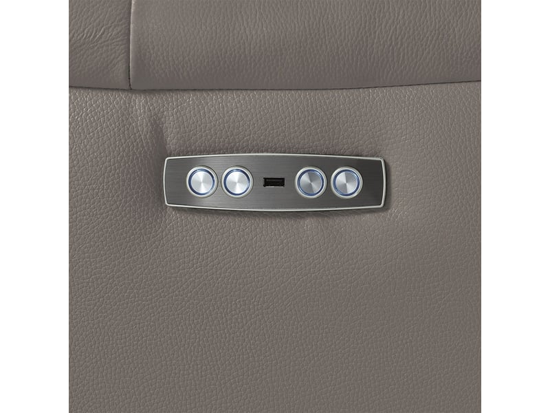  Canapé 3 places électrique relax zéro gravity cuir gris éléphant - balco BALCO - Conforama E