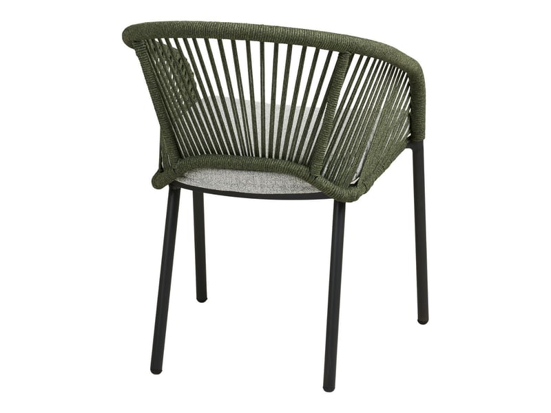  Lot de 2 fauteuils de jardin vert en acier et corde - noalia NOALIA - Conforama D